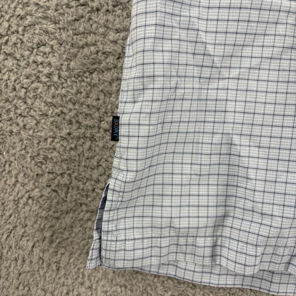 Simms Plaid Button Up Shirt Men's Large L Blue Fishing Breathable Cotton Blend - Picture 4 of 8